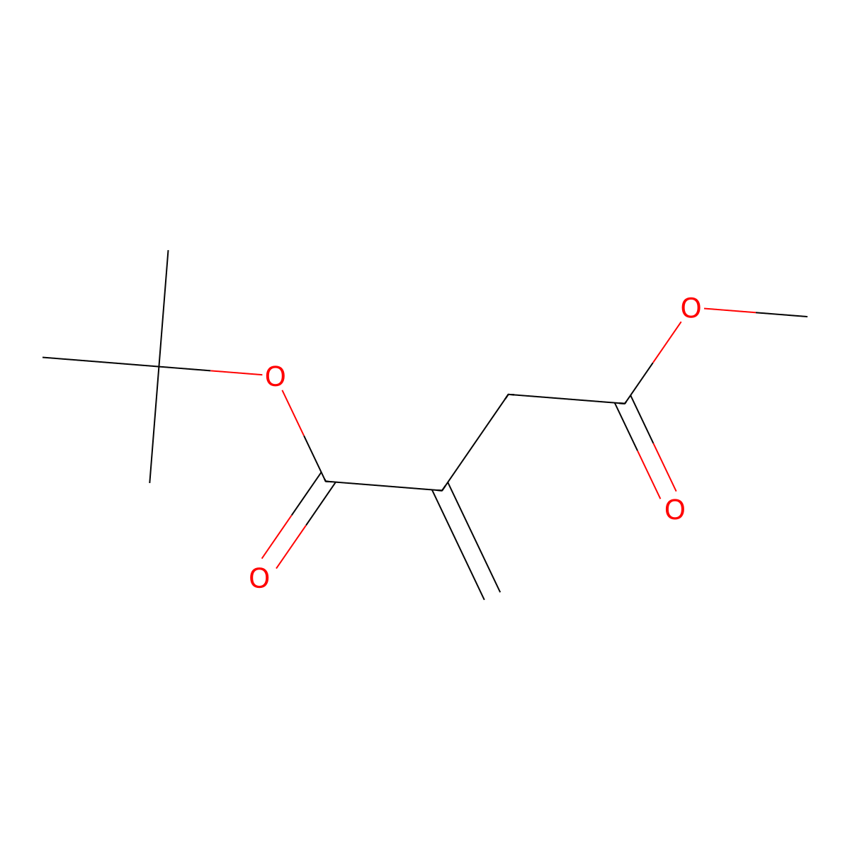 1-Tert-butyl 4-methyl 2-methylenesuccinate molecular structure, CAS 134292-57-2