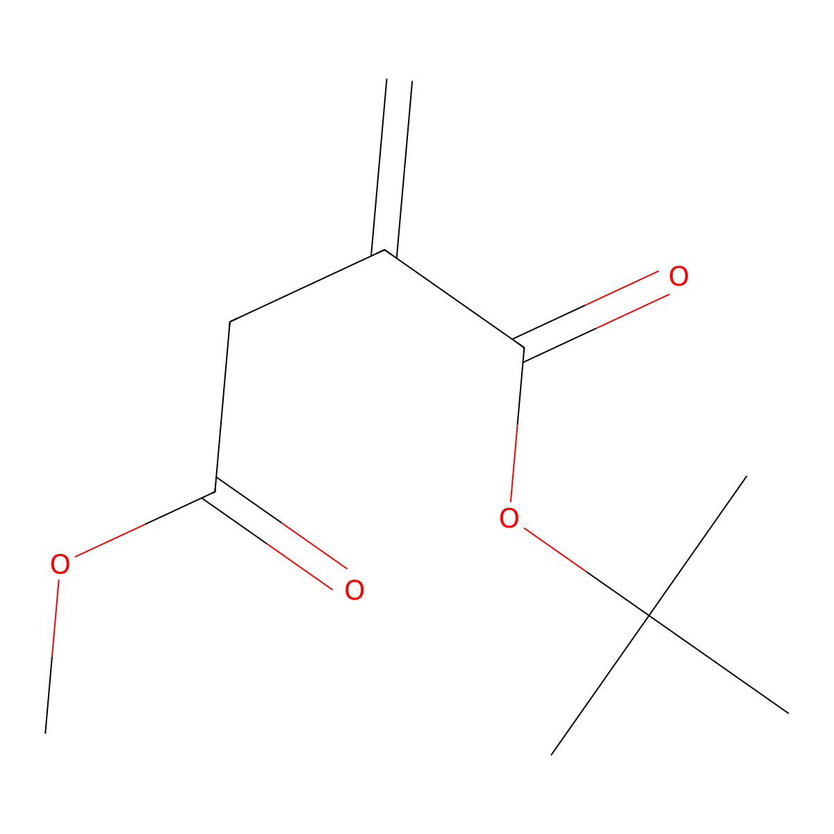 1-Tert-butyl 4-methyl 2-methylenesuccinate molecular structure, CAS 134292-57-2