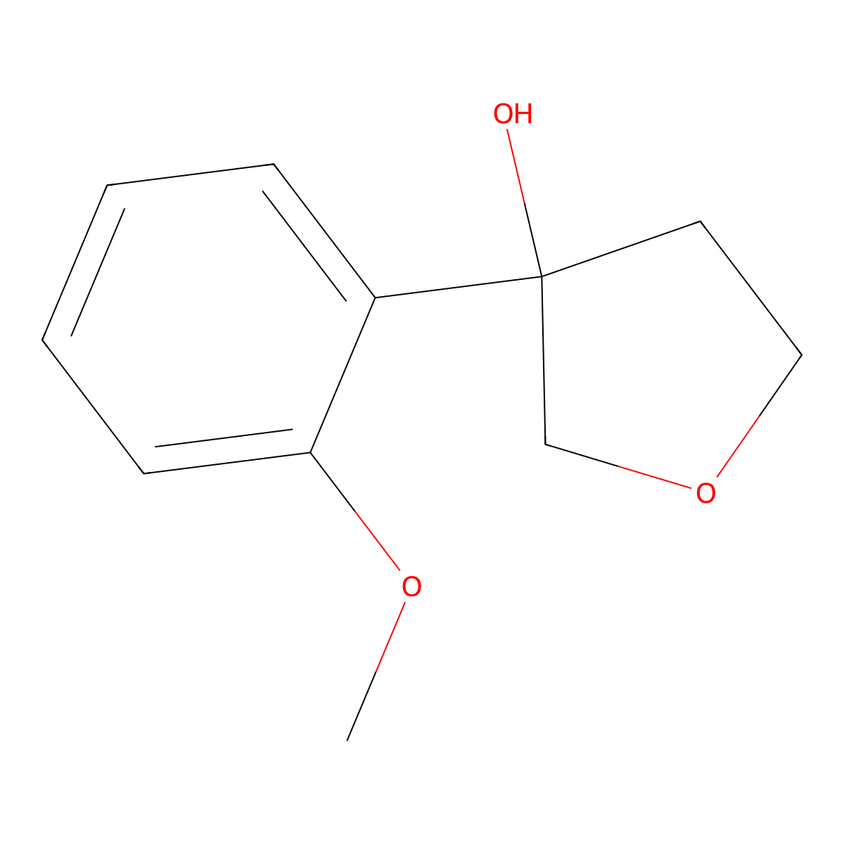 3-(2-Methoxyphenyl)oxolan-3-ol molecular structure, CAS 1342947-96-9