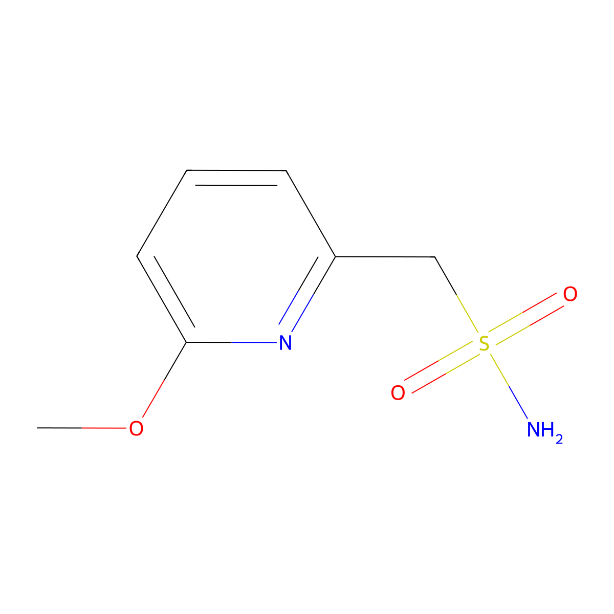 (6-Methoxypyridin-2-yl)methanesulfonamide molecular structure, CAS 1342951-34-1