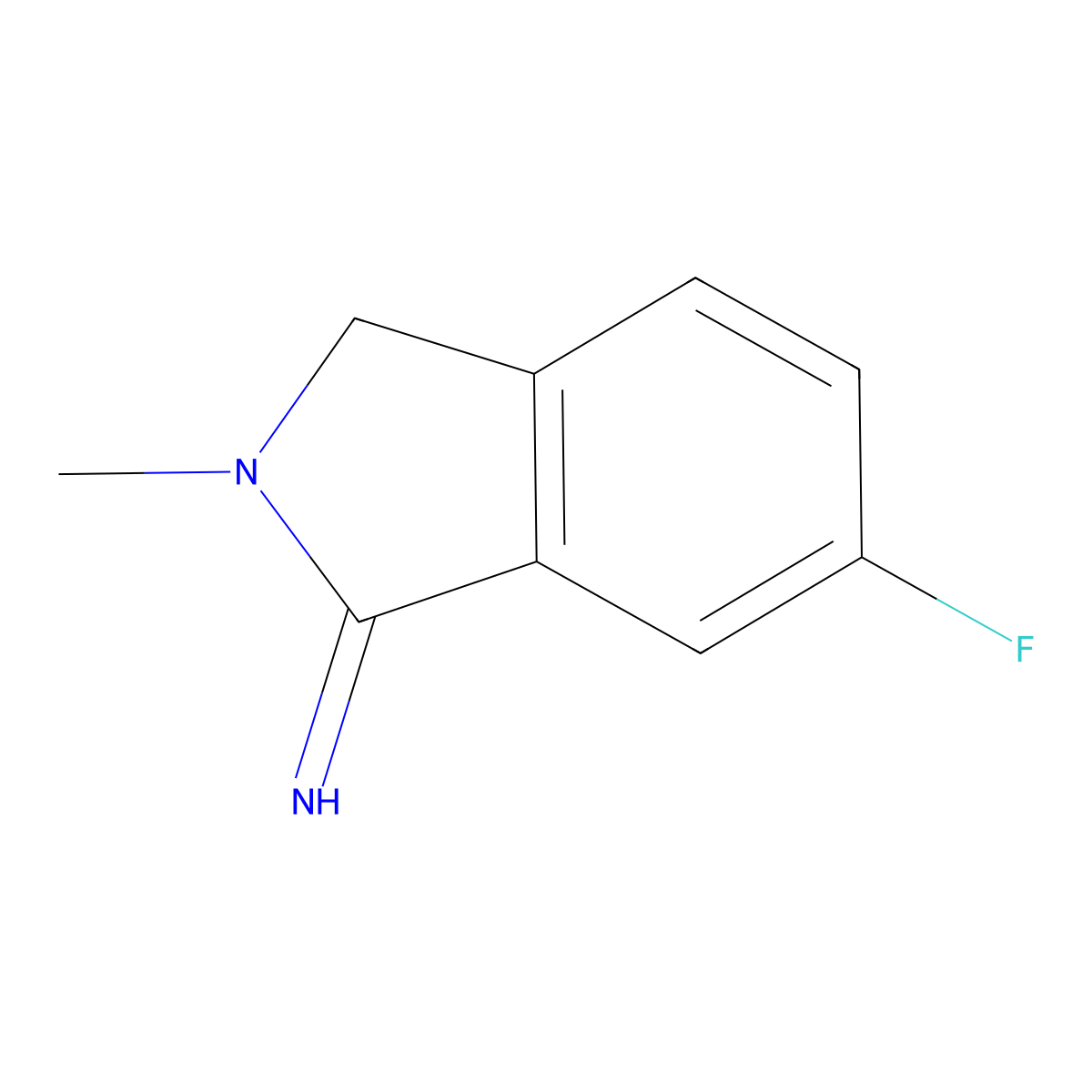 6-Fluoro-2-methylisoindolin-1-imine molecular structure, CAS 1342952-36-6