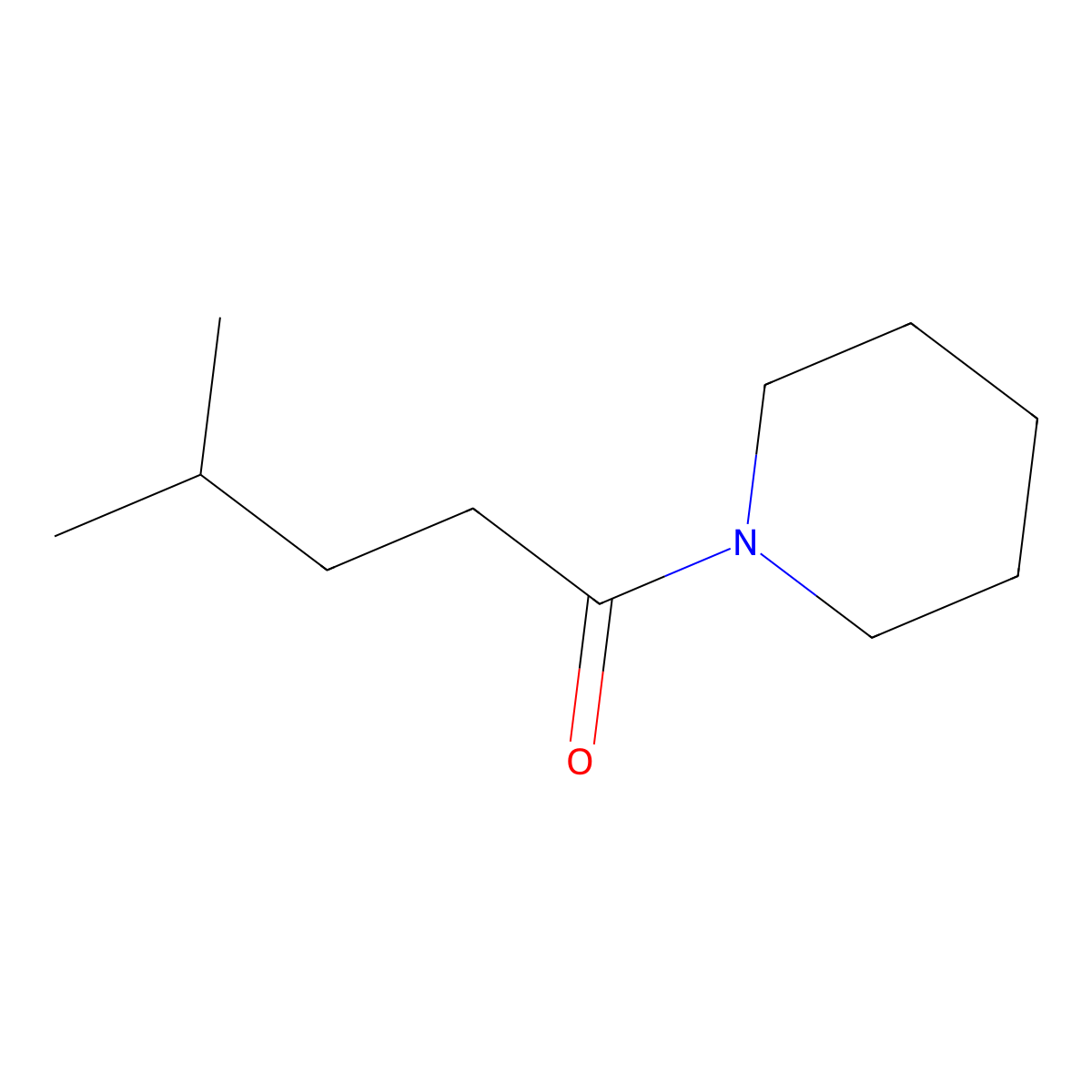 4-Methyl-1-(piperidin-1-YL)pentan-1-one molecular structure, CAS 1342956-55-1