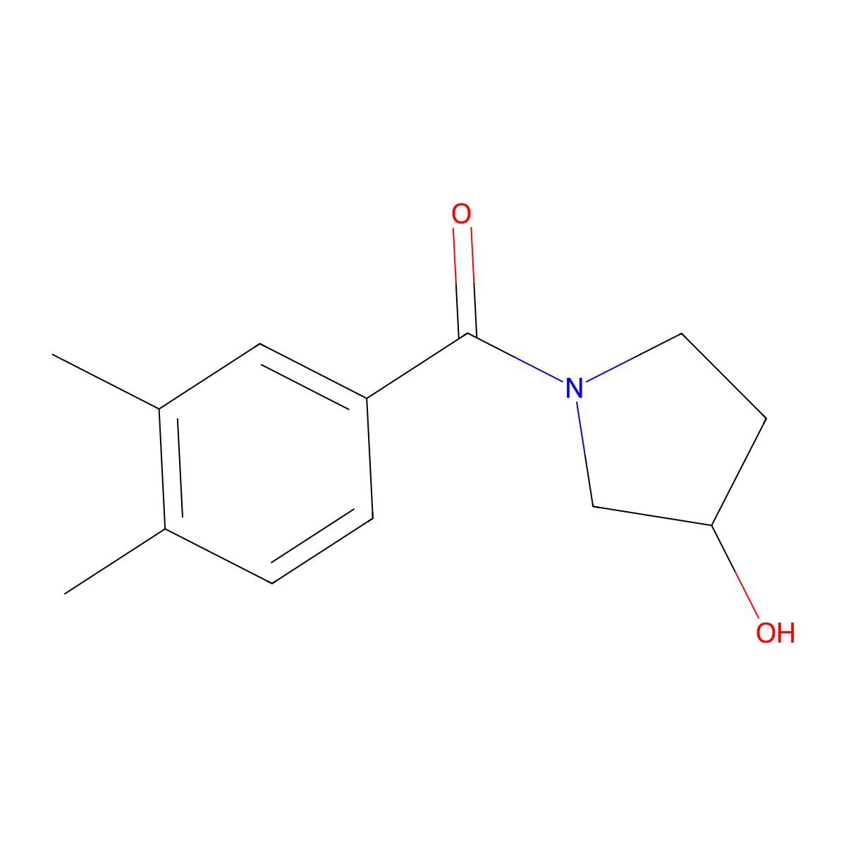 1-(3,4-Dimethylbenzoyl)pyrrolidin-3-ol molecular structure, CAS 1342958-71-7