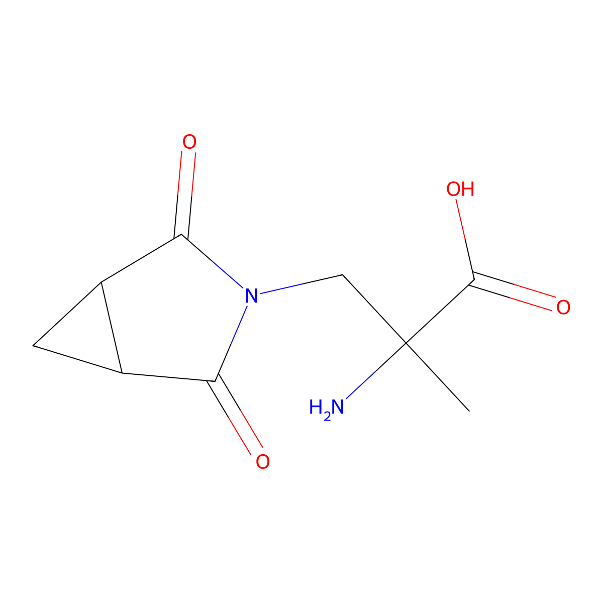 2-Amino-3-(2,4-dioxo-3-azabicyclo[3.1.0]hexan-3-yl)-2-methylpropanoic acid molecular structure, CAS 1342959-98-1
