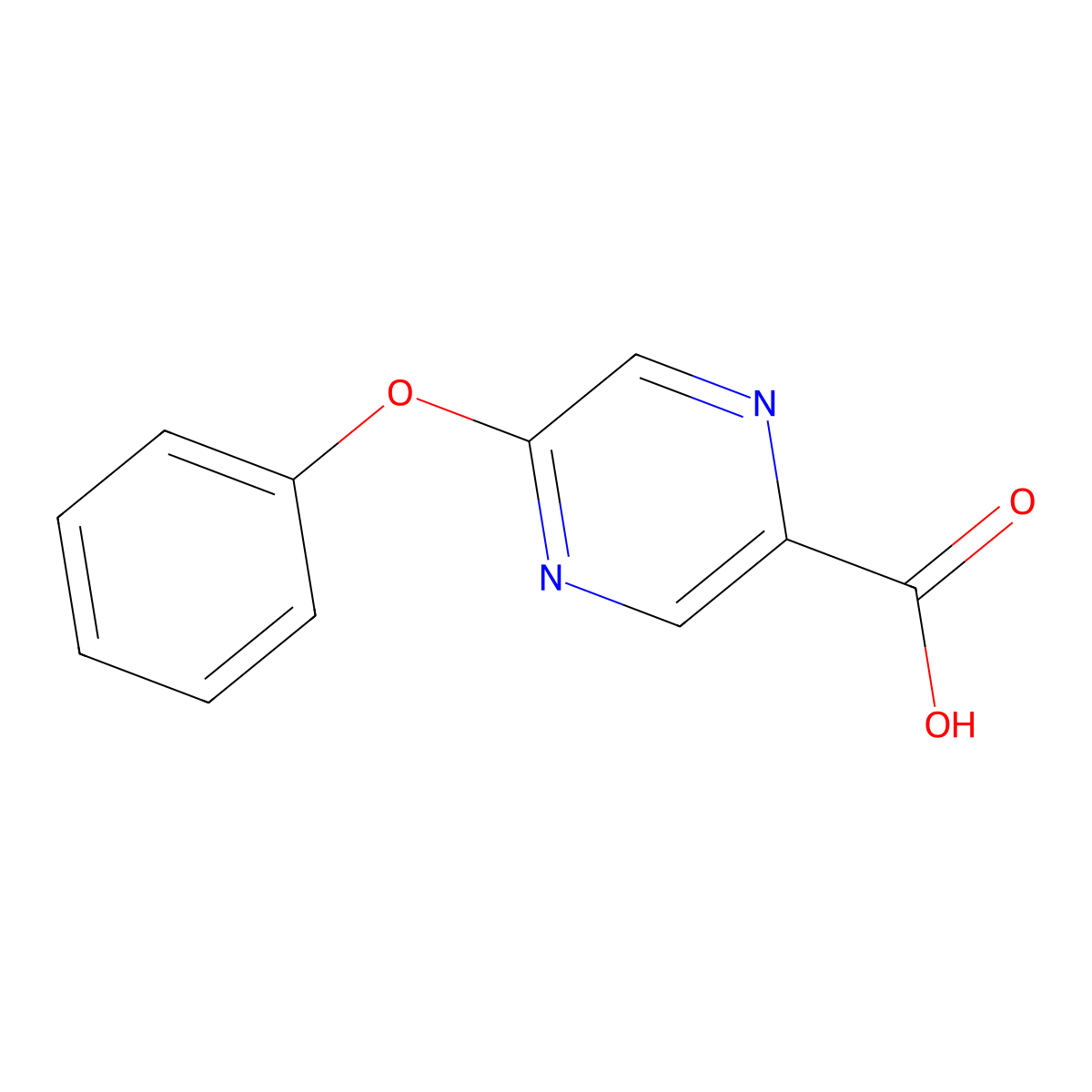 5-Phenoxypyrazine-2-carboxylic acid molecular structure, CAS 1342960-29-5