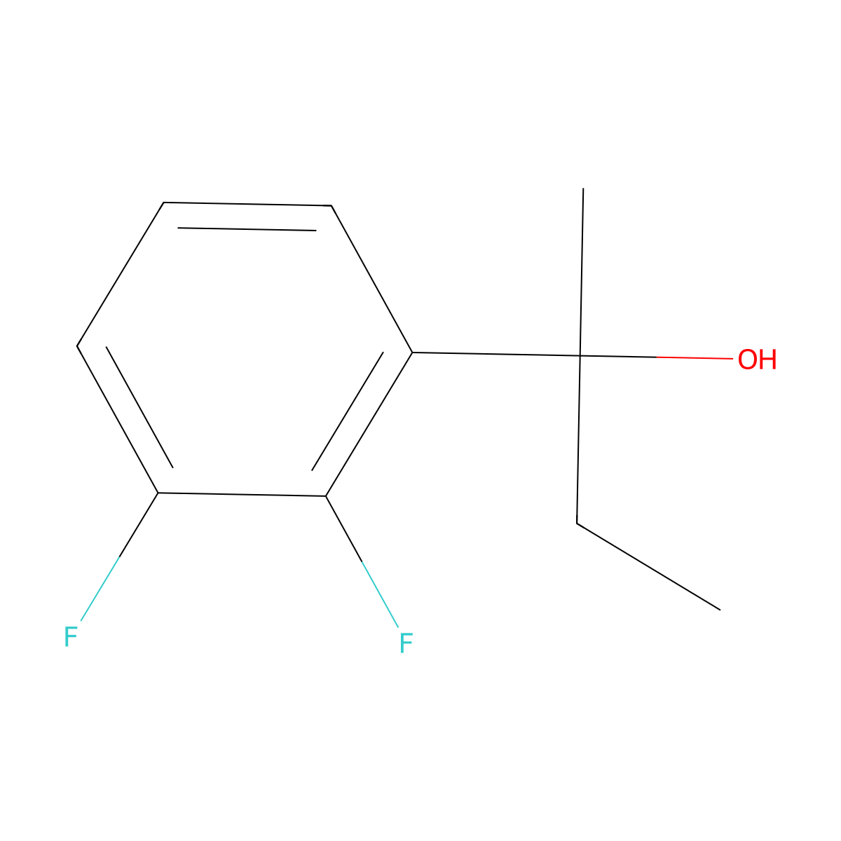 alpha-Ethyl-2,3-difluoro-alpha-methylbenZenemethanol molecular structure, CAS 1342962-82-6
