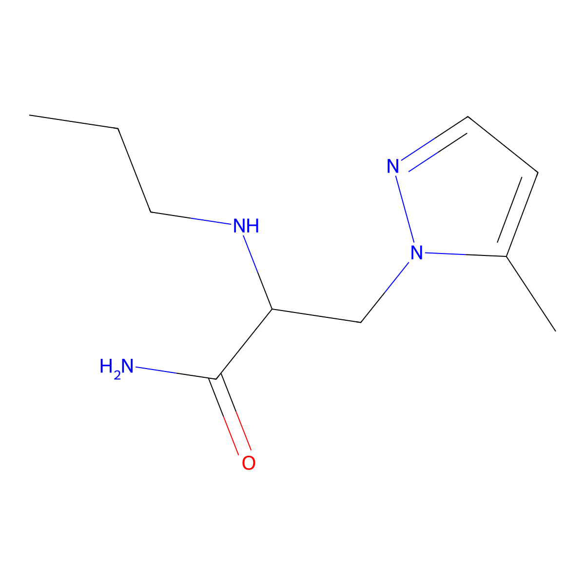3-(5-Methyl-1h-pyrazol-1-yl)-2-(propylamino)propanamide molecular structure, CAS 1342963-00-1