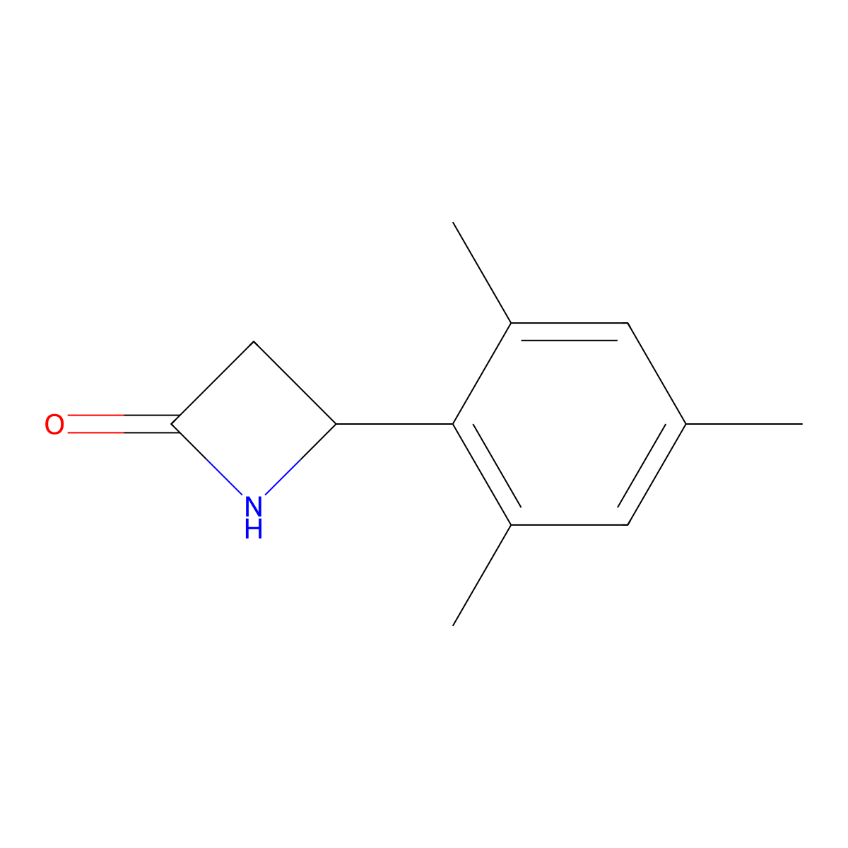 4-(2,4,6-Trimethylphenyl)azetidin-2-one molecular structure, CAS 1342964-92-4
