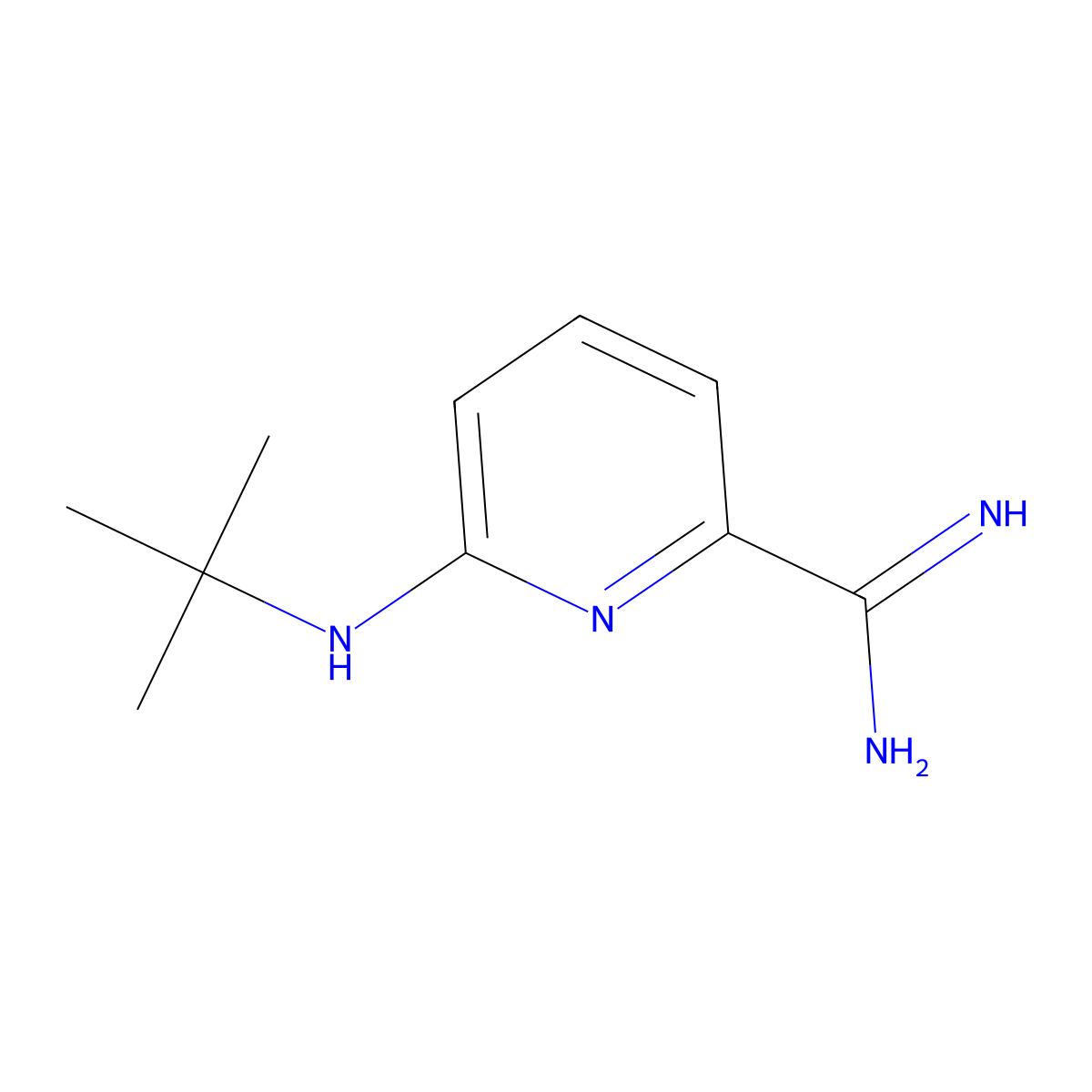 6-(Tert-butylamino)pyridine-2-carboximidamide molecular structure, CAS 1342969-94-1