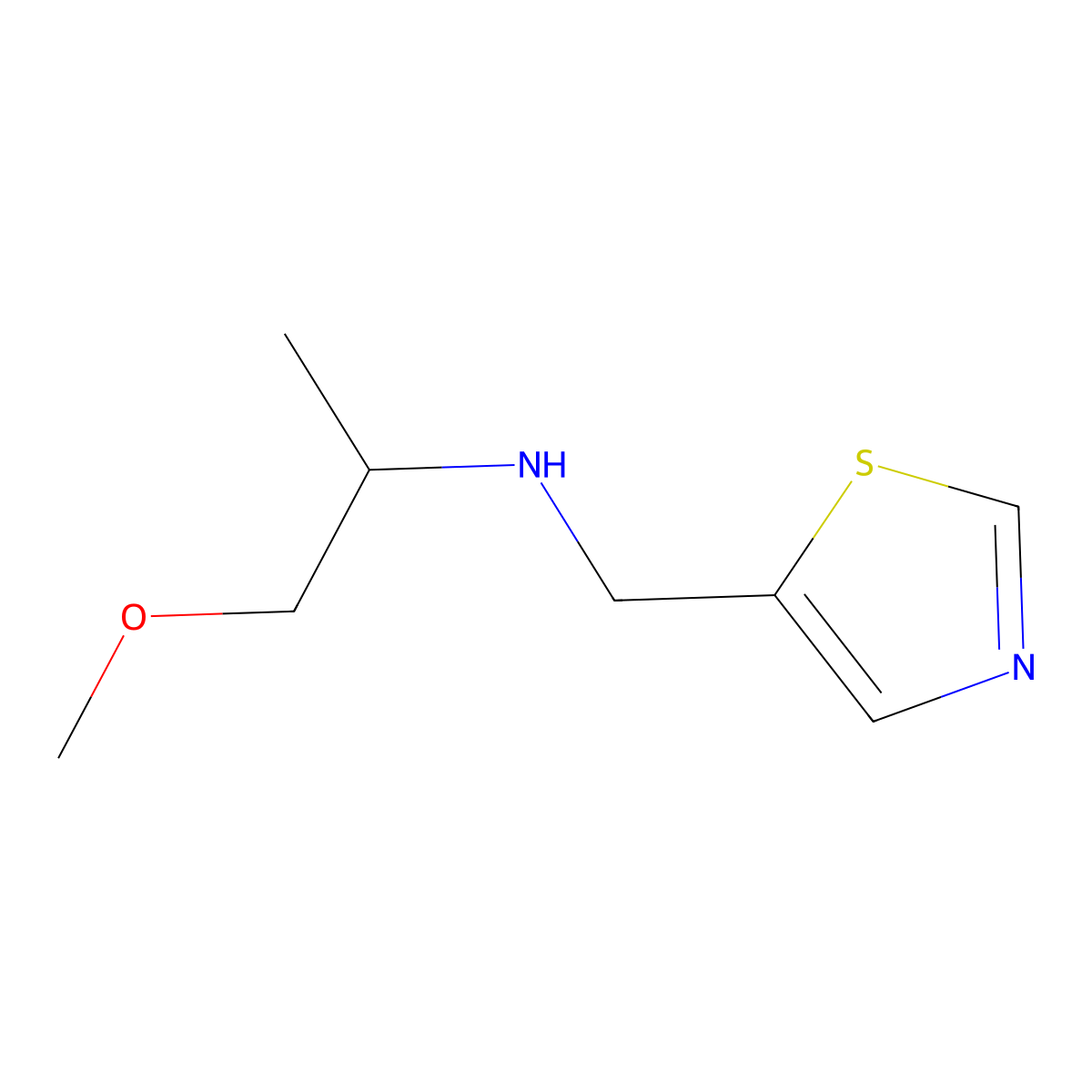 (1-Methoxypropan-2-yl)[(1,3-thiazol-5-yl)methyl]amine molecular structure, CAS 1342972-55-7