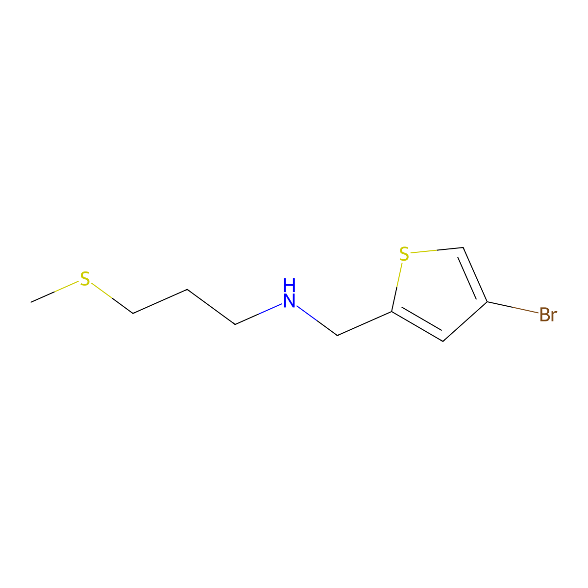 [(4-Bromothiophen-2-yl)methyl][3-(methylsulfanyl)propyl]amine molecular structure, CAS 1342974-26-8