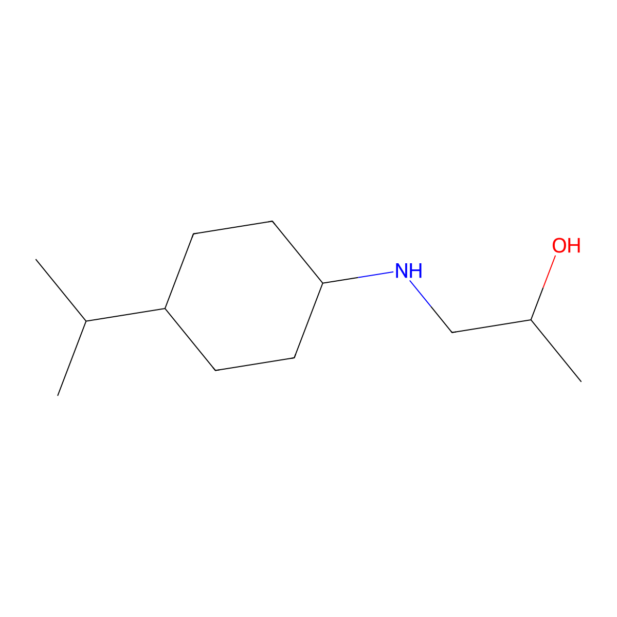 1-{[4-(Propan-2-yl)cyclohexyl]amino}propan-2-ol molecular structure, CAS 1342975-65-8