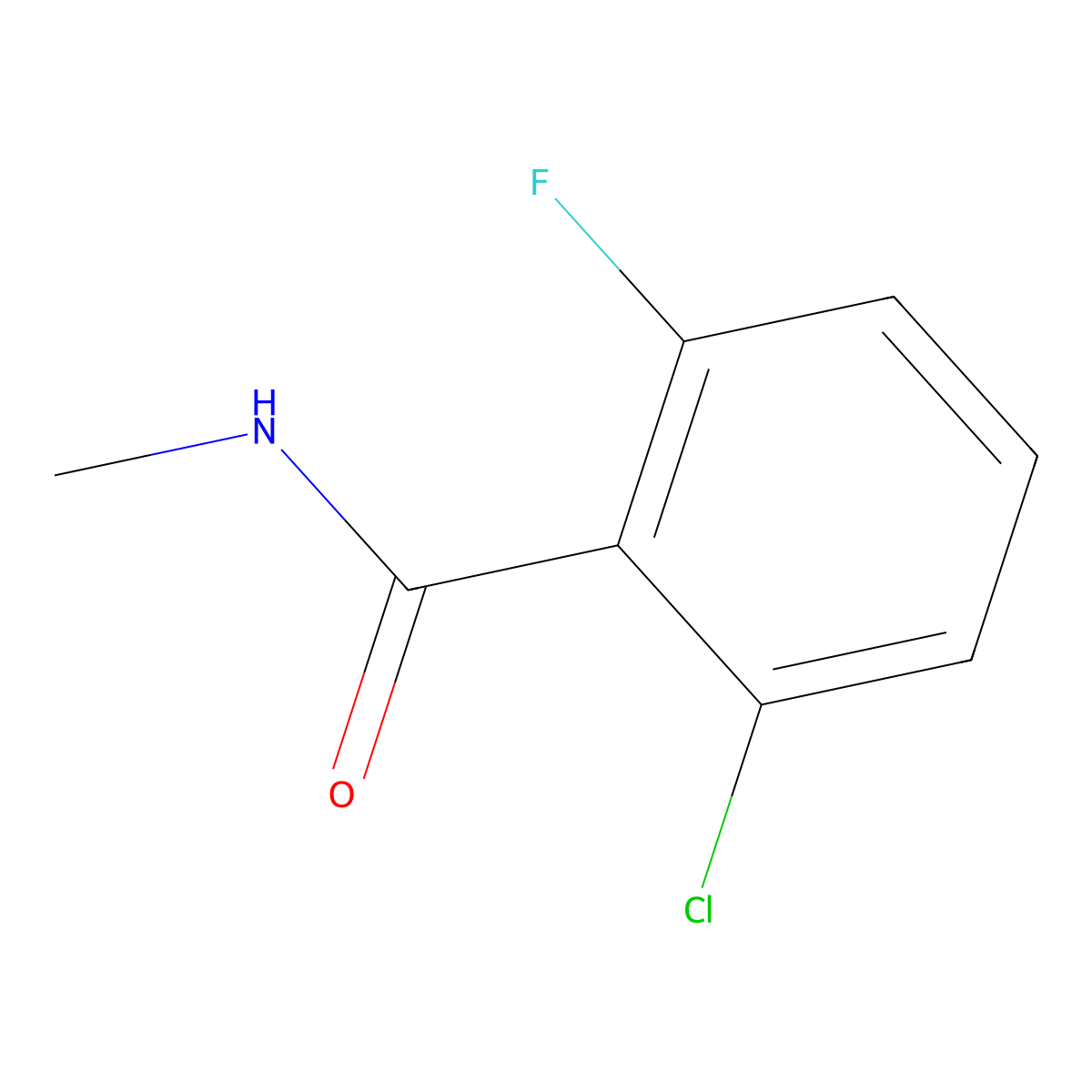 2-chloro-6-fluoro-N-methylbenzamide molecular structure, CAS 1342977-40-5