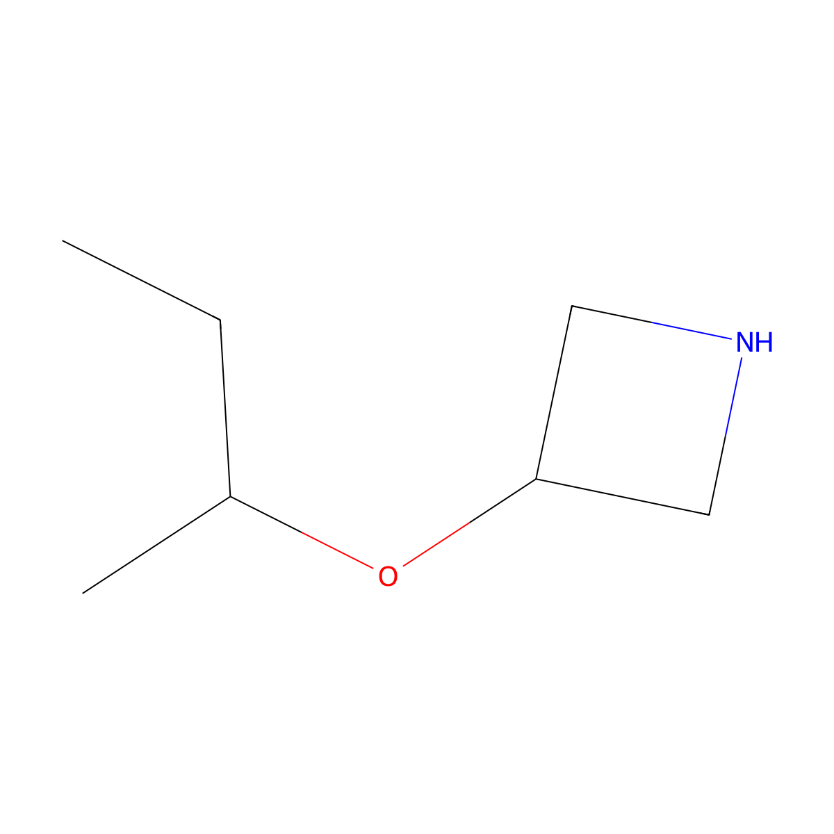 3-(Butan-2-yloxy)azetidine molecular structure, CAS 1342977-67-6
