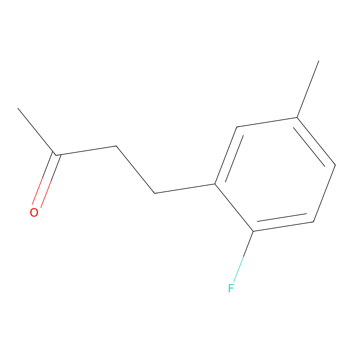 4-(2-Fluoro-5-methylphenyl)butan-2-one molecular structure, CAS 1342981-47-8