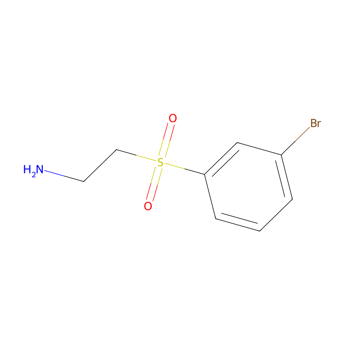 2-(3-Bromobenzenesulfonyl)ethan-1-amine molecular structure, CAS 1342984-11-5