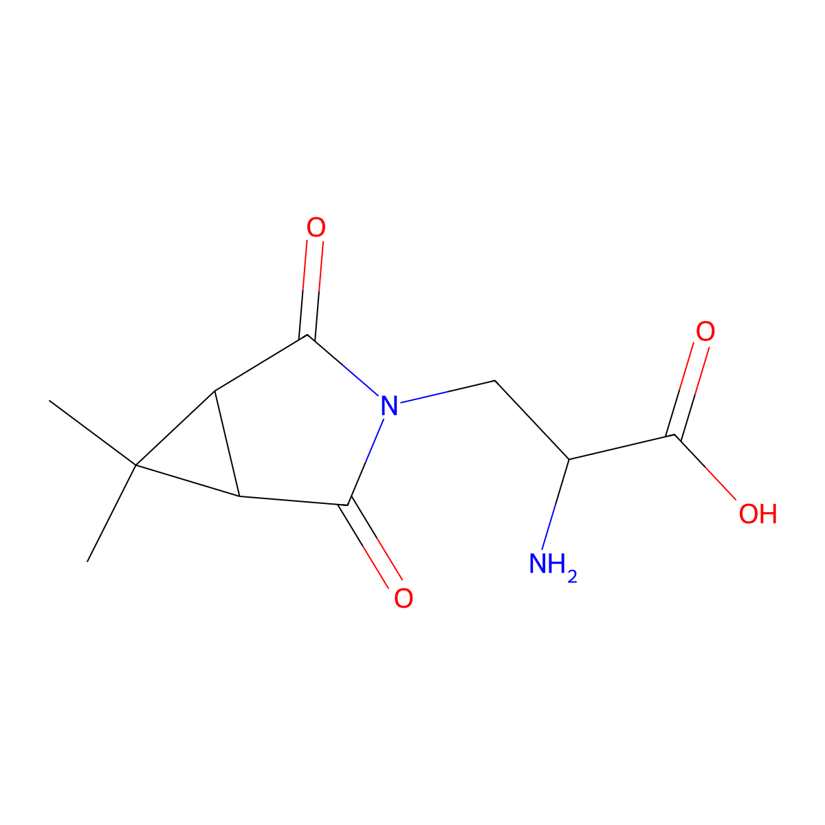 2-Amino-3-(6,6-dimethyl-2,4-dioxo-3-azabicyclo[3.1.0]hexan-3-yl)propanoic acid molecular structure, CAS 1342984-67-1