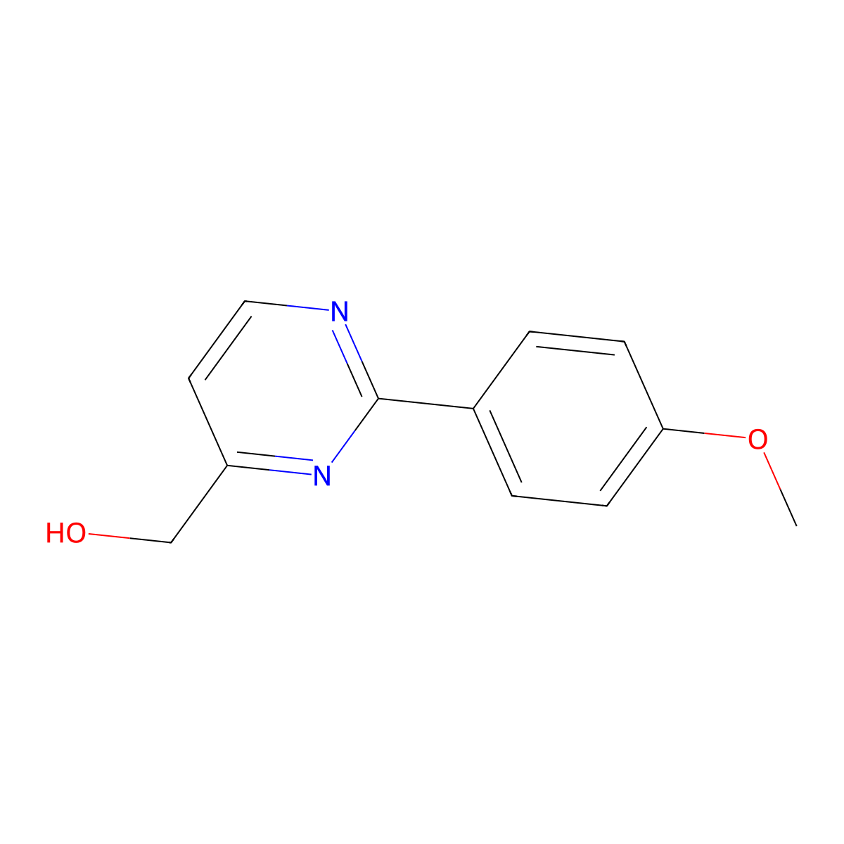 [2-(4-Methoxyphenyl)pyrimidin-4-yl]methanol molecular structure, CAS 1342985-65-2