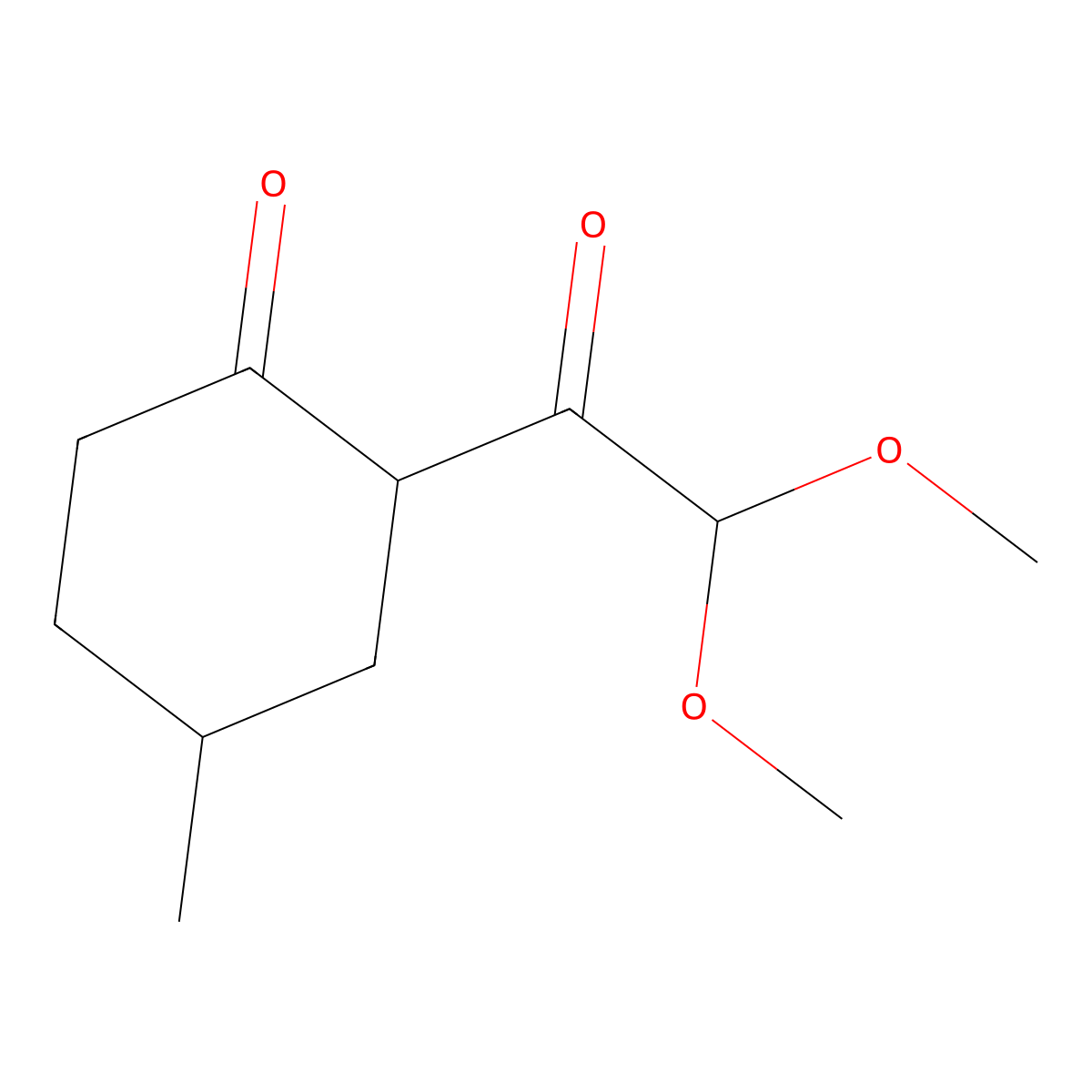 2-(2,2-Dimethoxyacetyl)-4-methylcyclohexan-1-one molecular structure, CAS 1342988-63-9