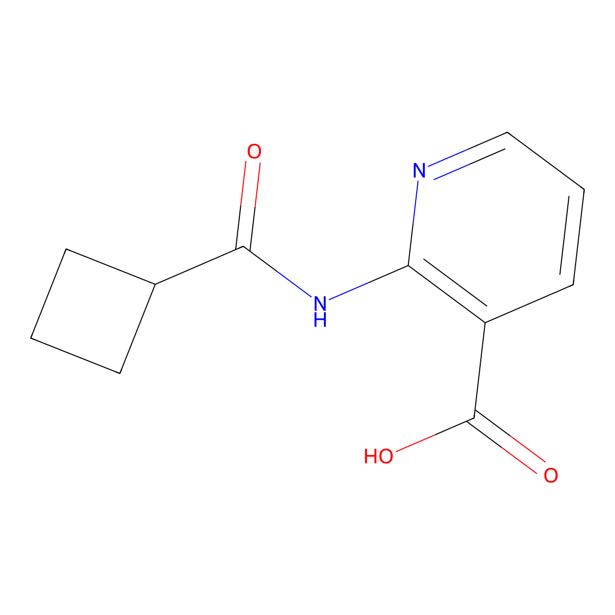2-Cyclobutaneamidopyridine-3-carboxylic acid molecular structure, CAS 1342989-24-5