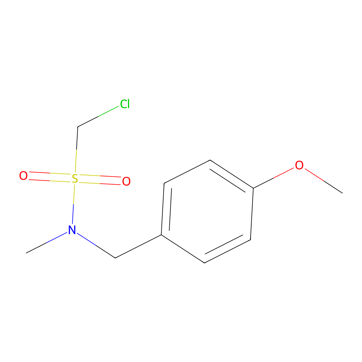1-Chloro-n-(4-methoxybenzyl)-n-methylmethanesulfonamide molecular structure, CAS 1342992-78-2