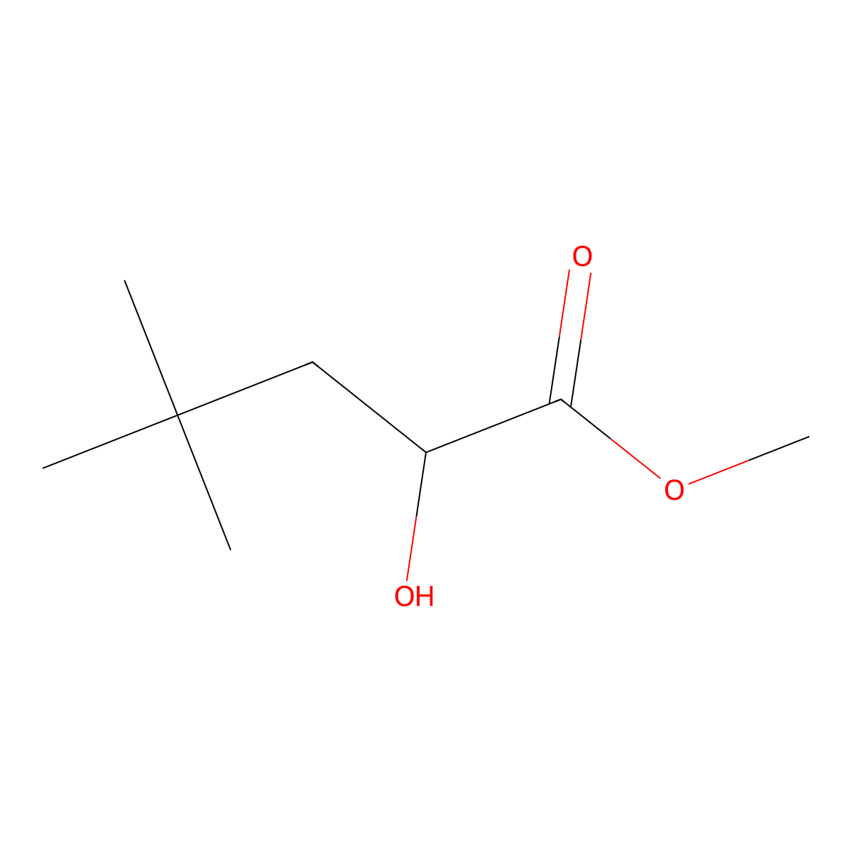 Methyl 2-hydroxy-4,4-dimethylpentanoate molecular structure, CAS 1342995-64-5