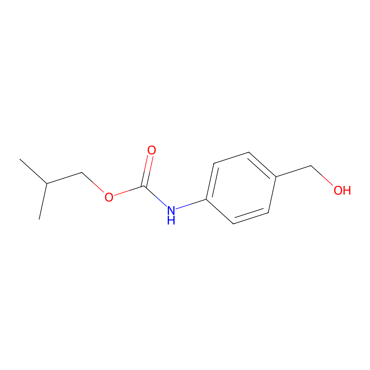 Isobutyl (4-(hydroxymethyl)phenyl)carbamate molecular structure, CAS 1342997-75-4