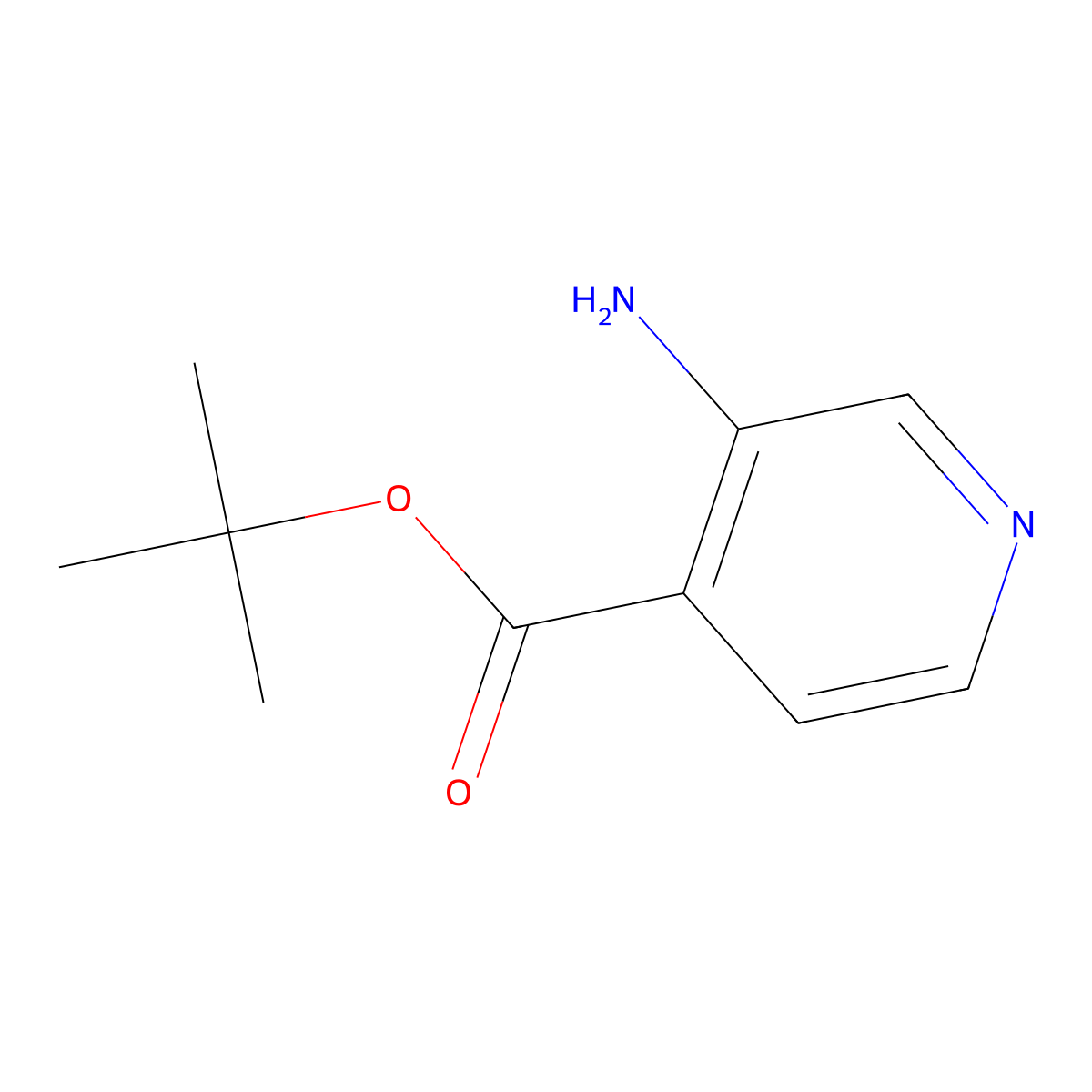 tert-Butyl 3-aminoisonicotinate molecular structure, CAS 1342998-64-4