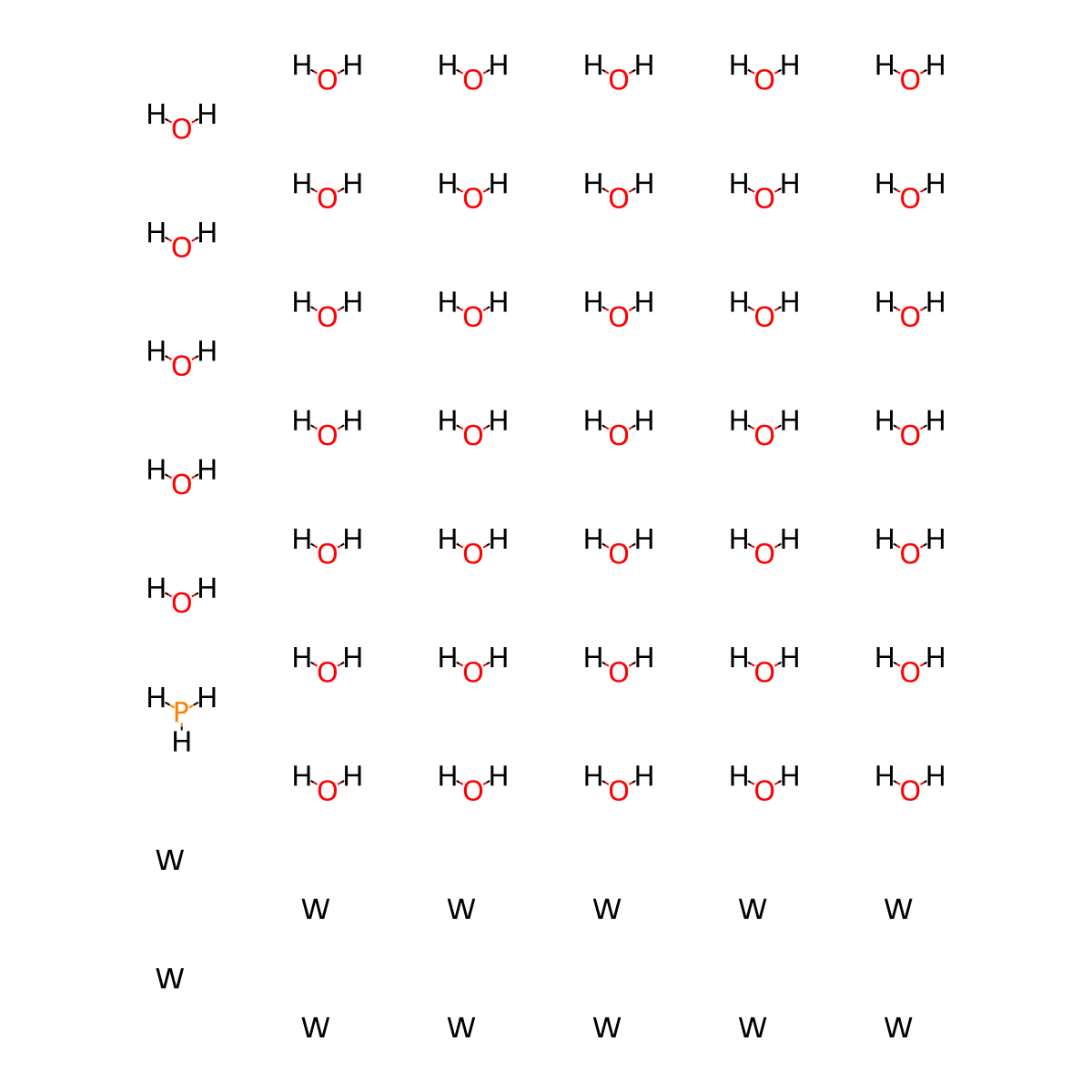 12-Wolframophosphoric acid molecular structure, CAS 1343-93-7