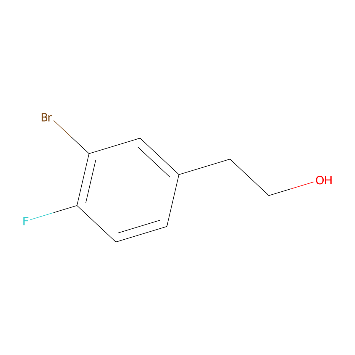 2-(3-Bromo-4-fluorophenyl)ethanol molecular structure, CAS 1343000-35-0