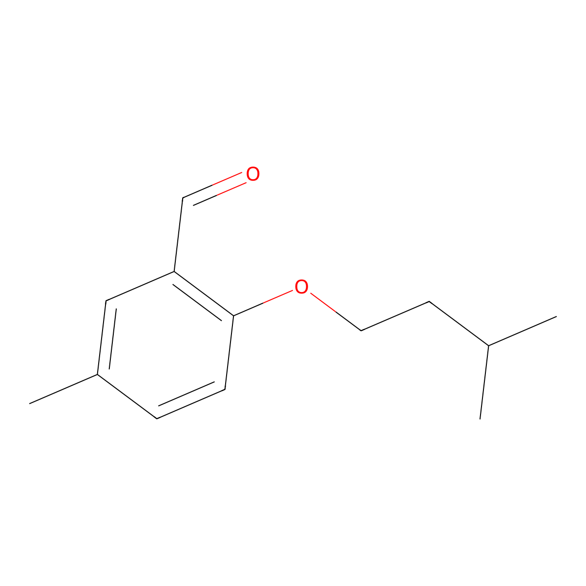 2-(Isopentyloxy)-5-methylbenzaldehyde molecular structure, CAS 1343000-53-2