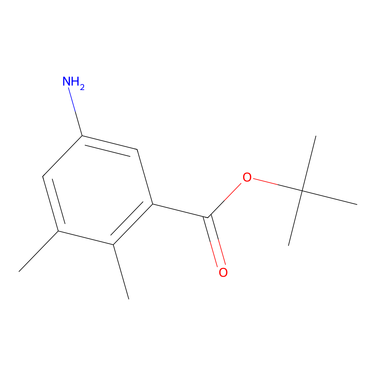 Tert-butyl 5-amino-2,3-dimethylbenzoate molecular structure, CAS 1343001-57-9