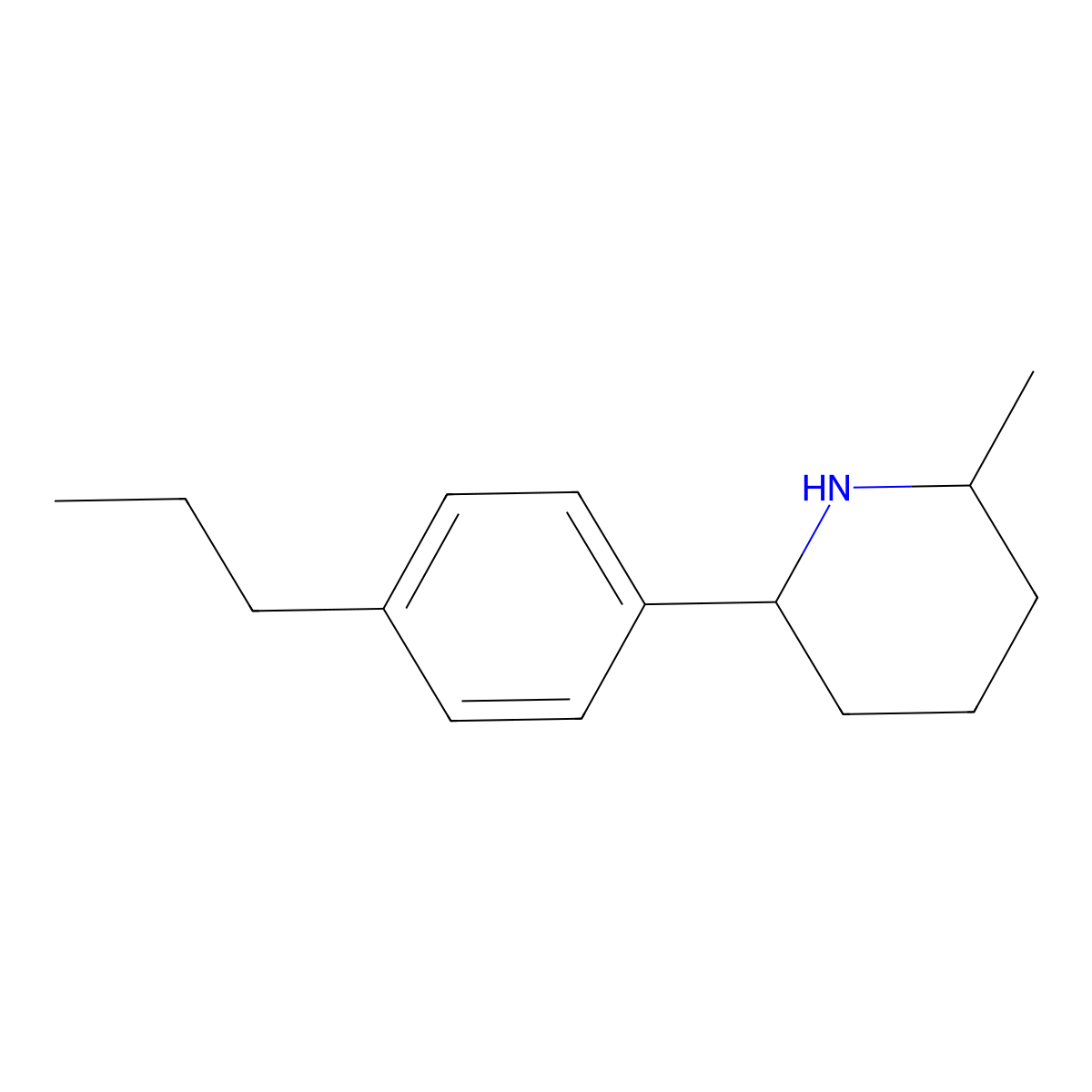 2-Methyl-6-(4-propylphenyl)piperidine molecular structure, CAS 1343002-43-6