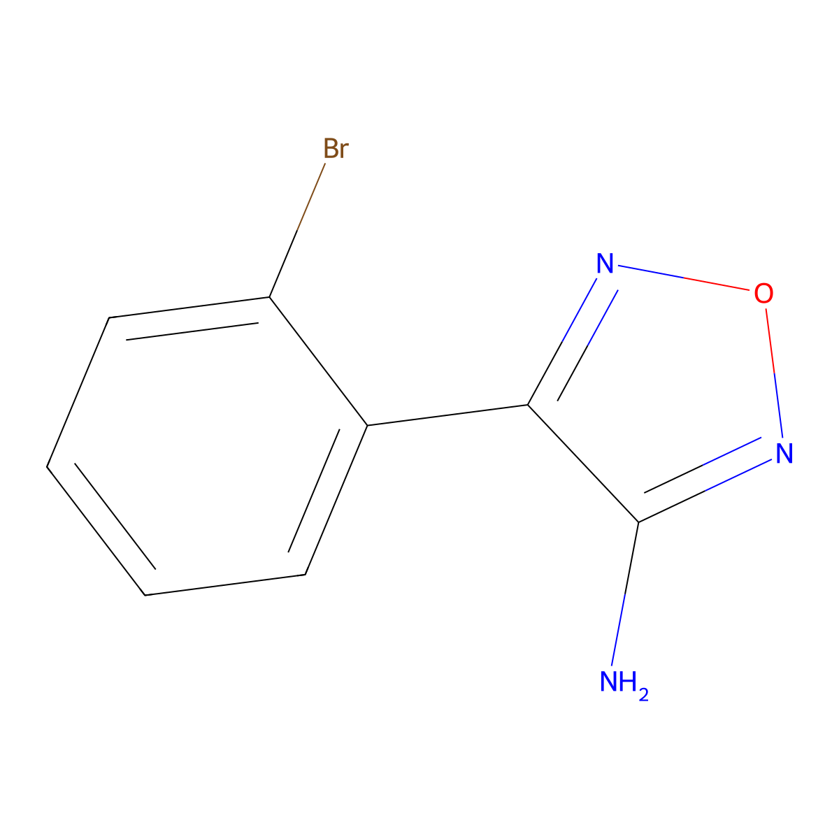 4-(2-Bromophenyl)-1,2,5-oxadiazol-3-amine molecular structure, CAS 1343005-94-6
