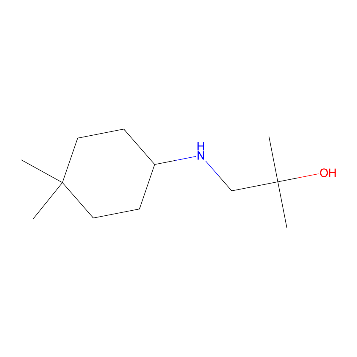 1-[(4,4-Dimethylcyclohexyl)amino]-2-methylpropan-2-ol molecular structure, CAS 1343006-40-5