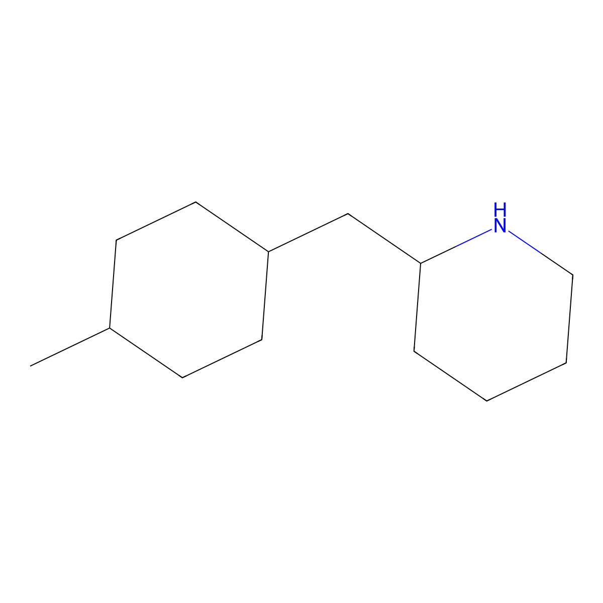 2-[(4-Methylcyclohexyl)methyl]piperidine molecular structure, CAS 1343008-18-3
