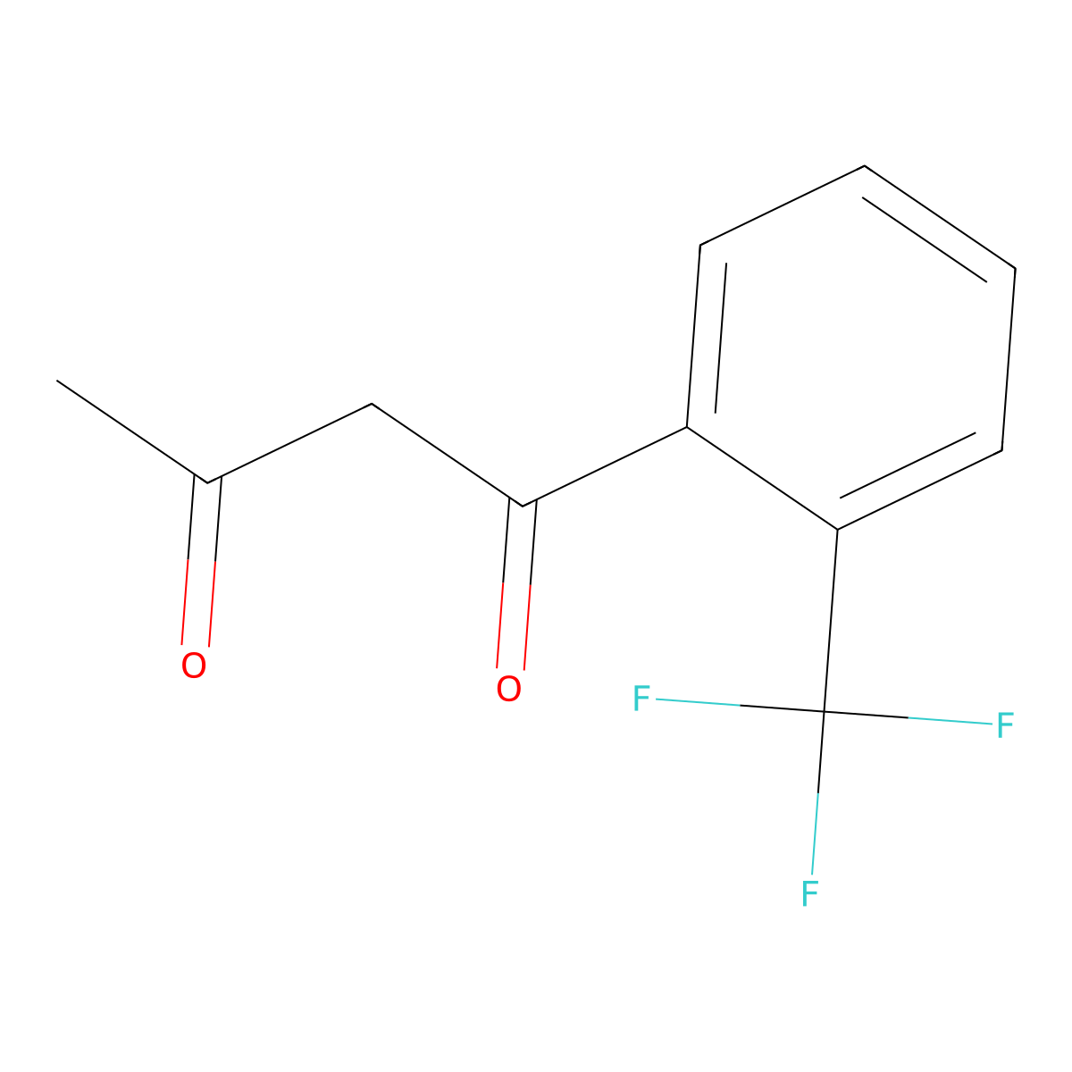 1-[2-(Trifluoromethyl)phenyl]butane-1,3-dione molecular structure, CAS 134301-24-9