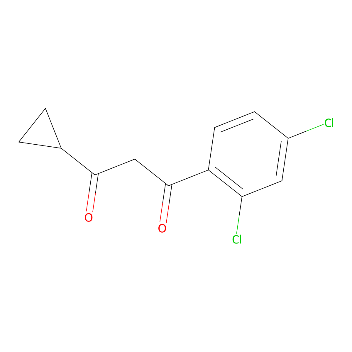1-Cyclopropyl-3-(2,4-dichlorophenyl)propane-1,3-dione molecular structure, CAS 134301-28-3