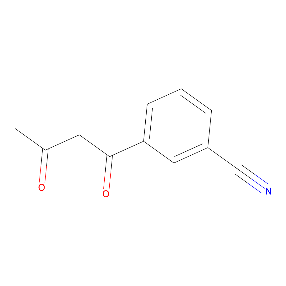 3-(3-Oxobutanoyl)benzonitrile molecular structure, CAS 134301-42-1