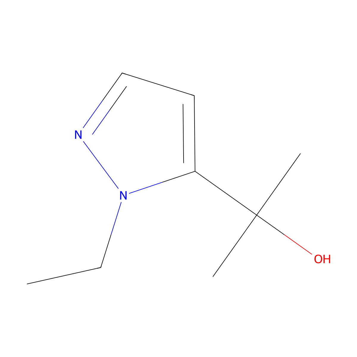 2-(1-ethyl-1H-pyrazol-5-yl)propan-2-ol molecular structure, CAS 1343013-95-5