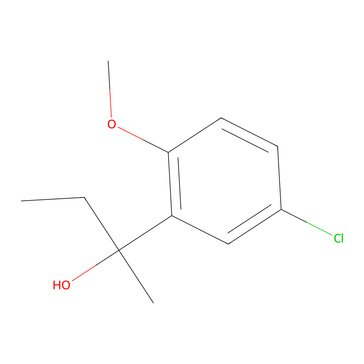 2-(3-Chloro-6-methoxyphenyl)-2-butanol molecular structure, CAS 1343014-26-5