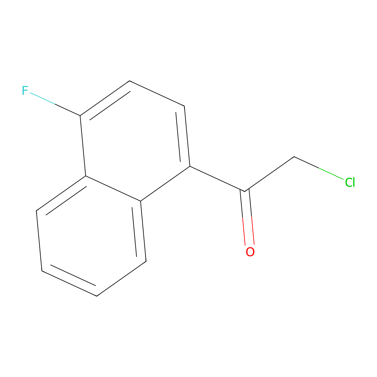 2-Chloro-1-(4-fluoro-1-naphthalenyl)ethanone molecular structure, CAS 1343015-01-9