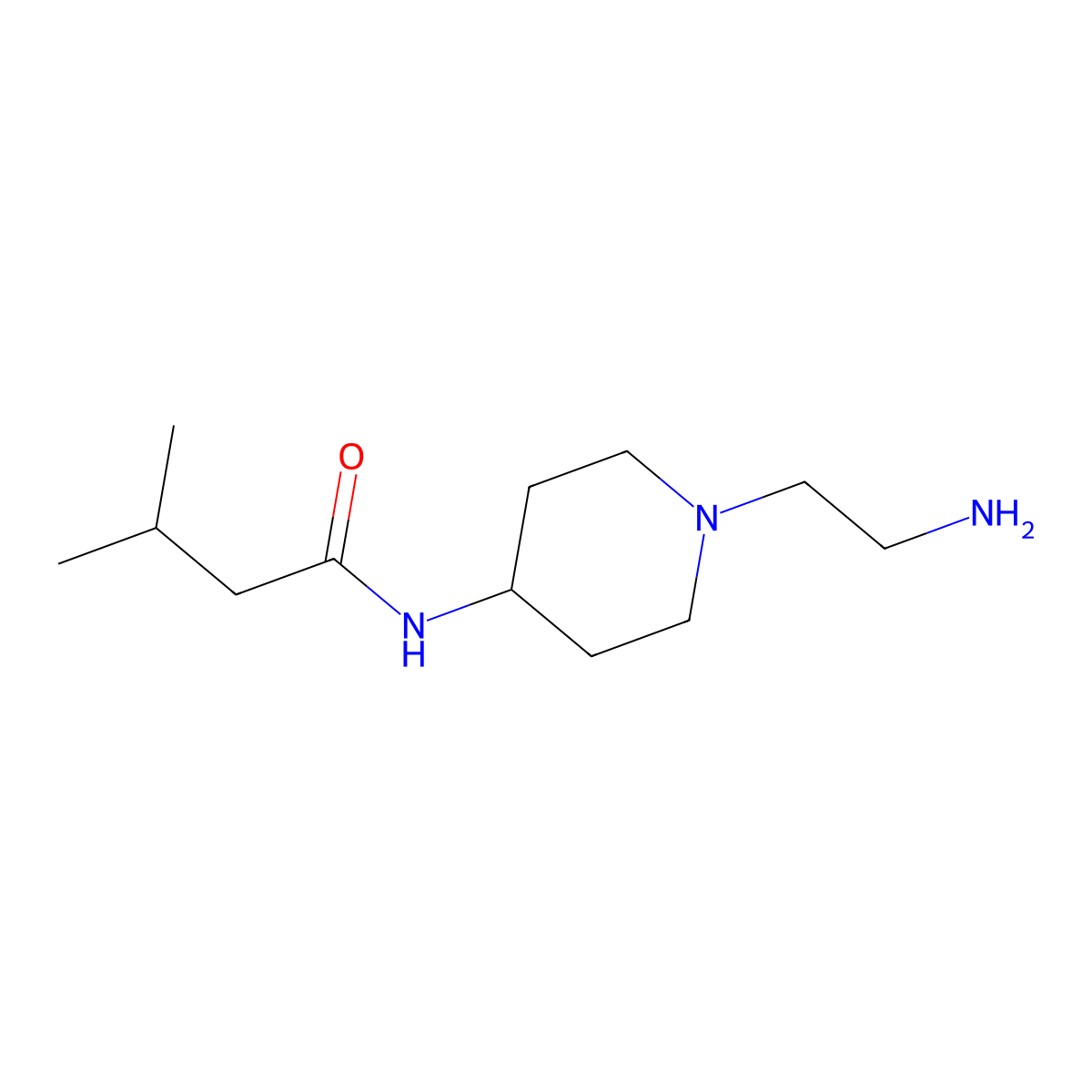 N-[1-(2-aminoethyl)piperidin-4-yl]-3-methylbutanamide molecular structure, CAS 1343017-97-9