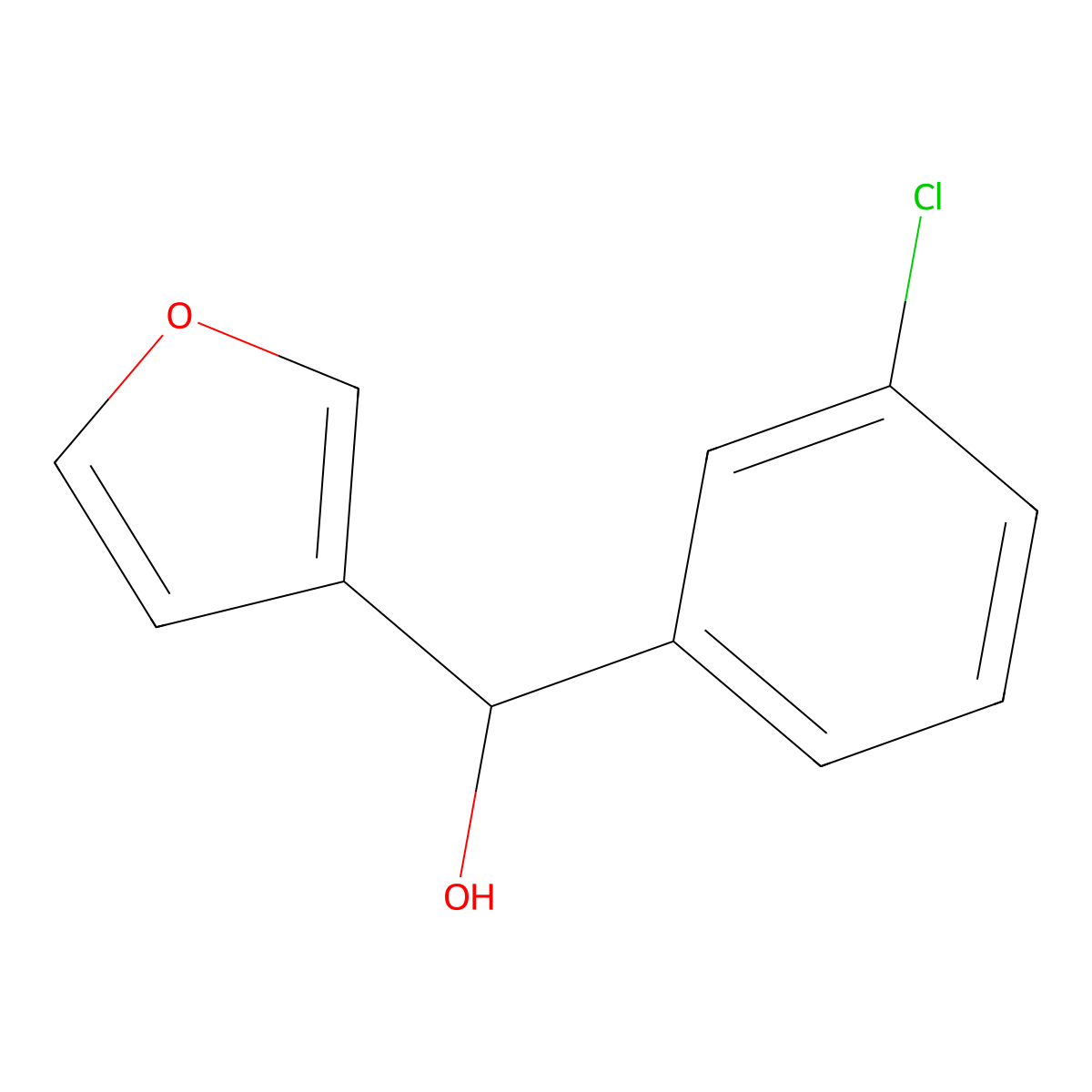 3-Chlorophenyl-(3-furyl)methanol molecular structure, CAS 1343019-36-2
