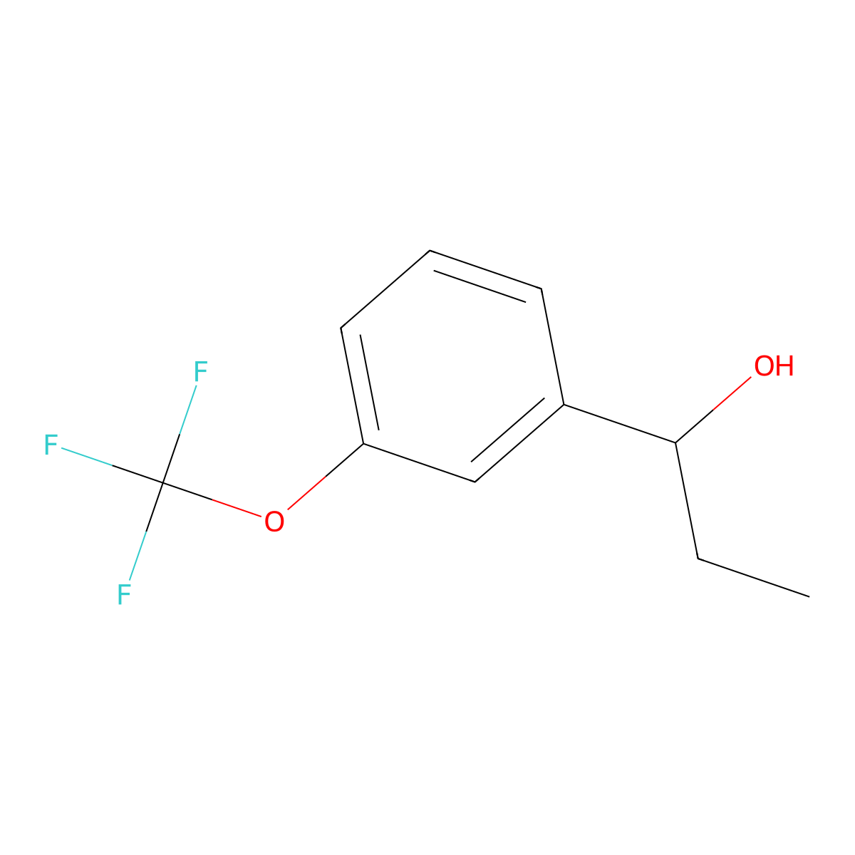 alpha-Ethyl-3-(trifluoromethoxy)benZenemethanol molecular structure, CAS 1343019-43-1