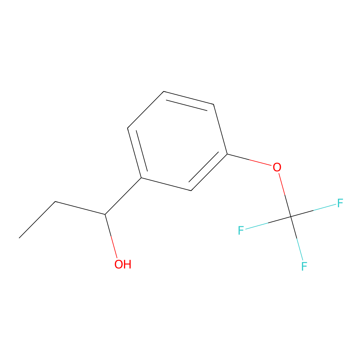 alpha-Ethyl-3-(trifluoromethoxy)benZenemethanol molecular structure, CAS 1343019-43-1