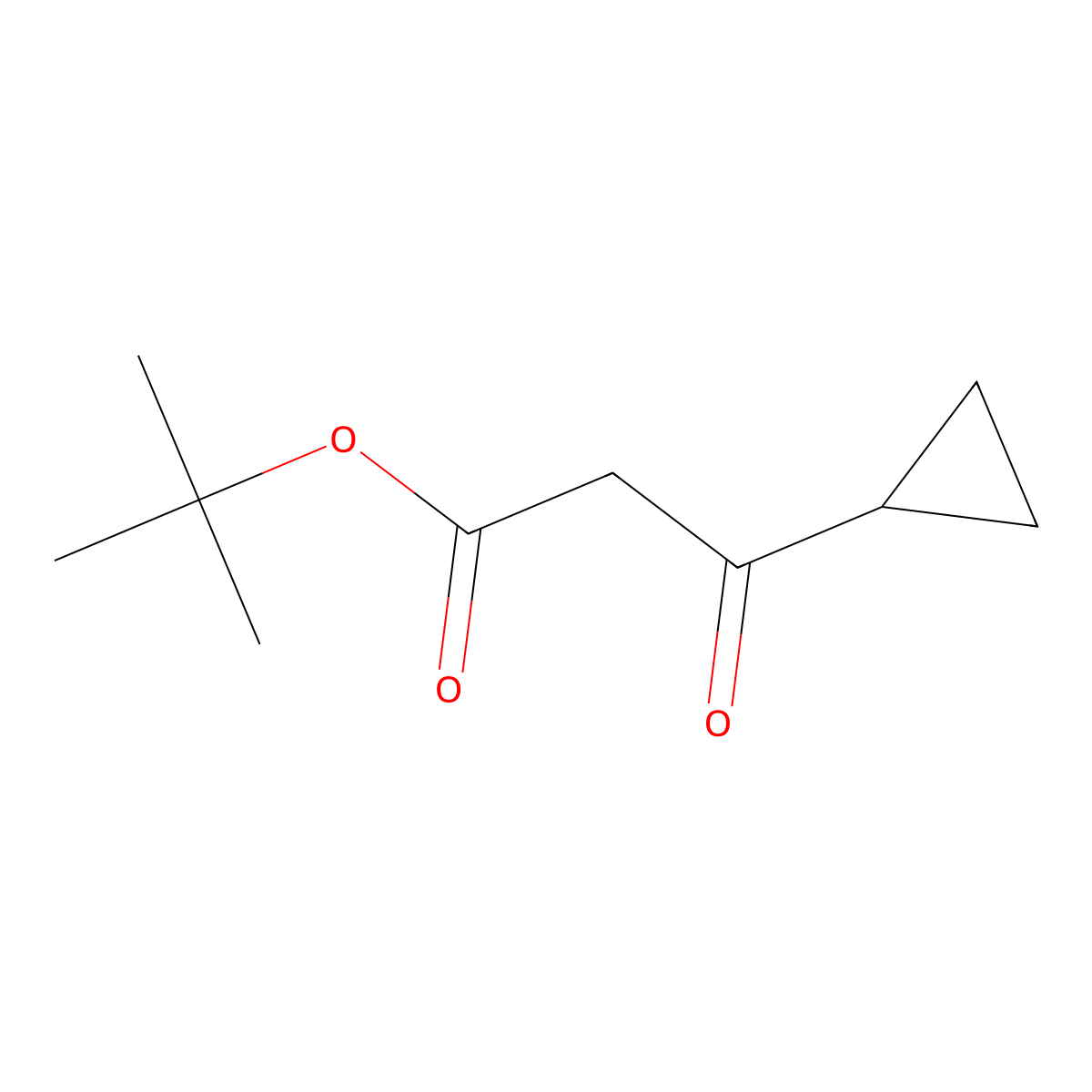 Tert-butyl 3-cyclopropyl-3-oxopropanoate molecular structure, CAS 134302-07-1