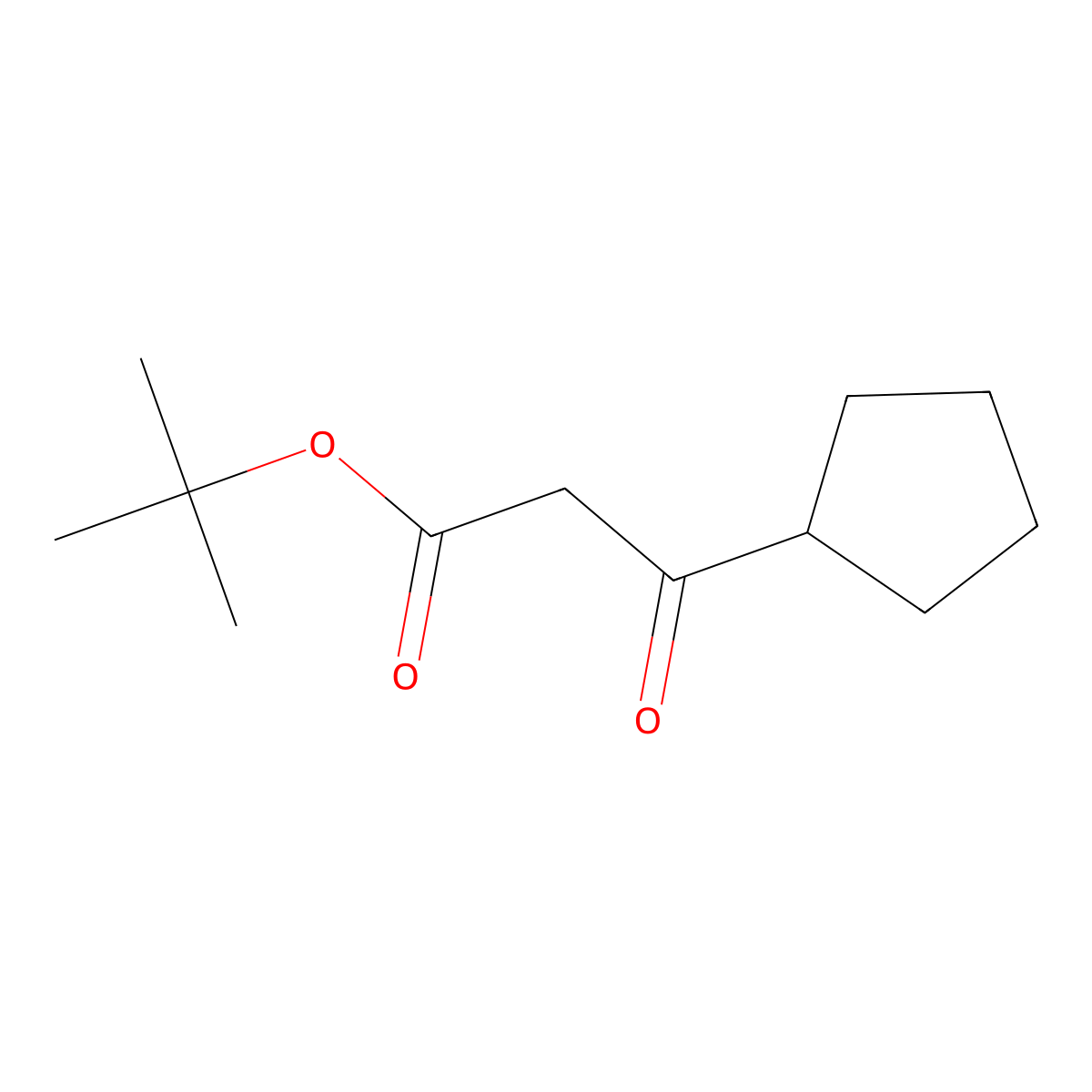 tert-Butyl b-oxo-cyclopentanepropanoate molecular structure, CAS 134302-08-2