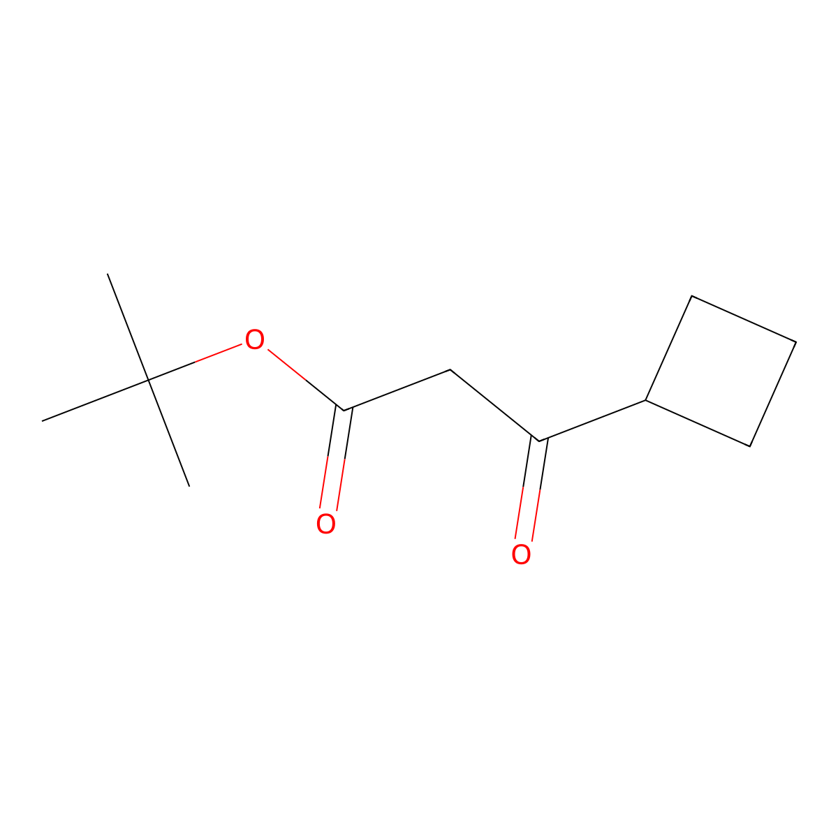 beta-Oxo-cyclobutanepropanoic acid 1,1-dimethylethyl ester molecular structure, CAS 134302-09-3
