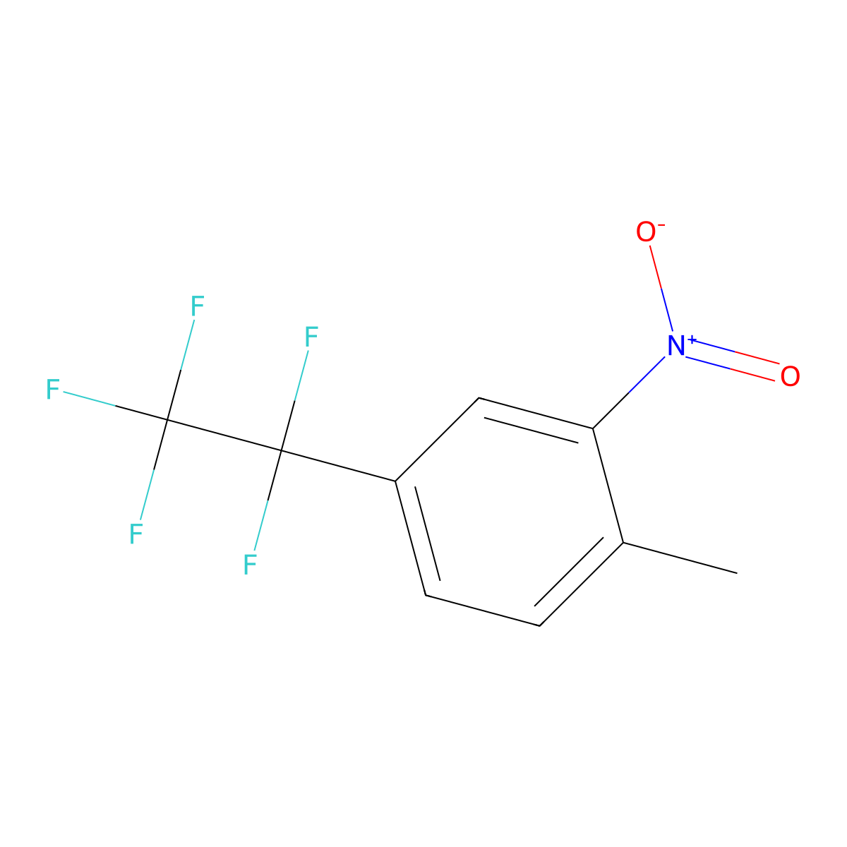 1-Methyl-2-nitro-4-(perfluoroethyl)benzene molecular structure, CAS 134302-31-1